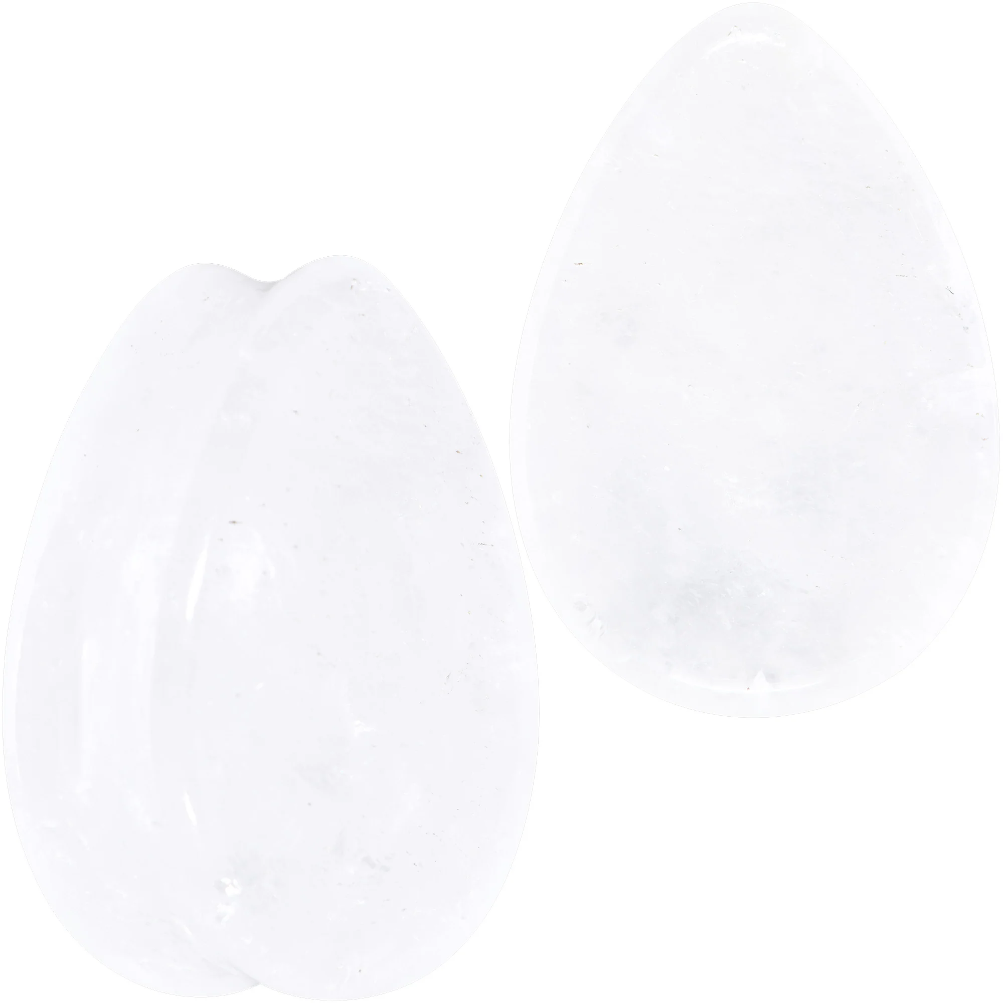 White Cloudy Quartz Drop Saddle Plug Set - Image 2