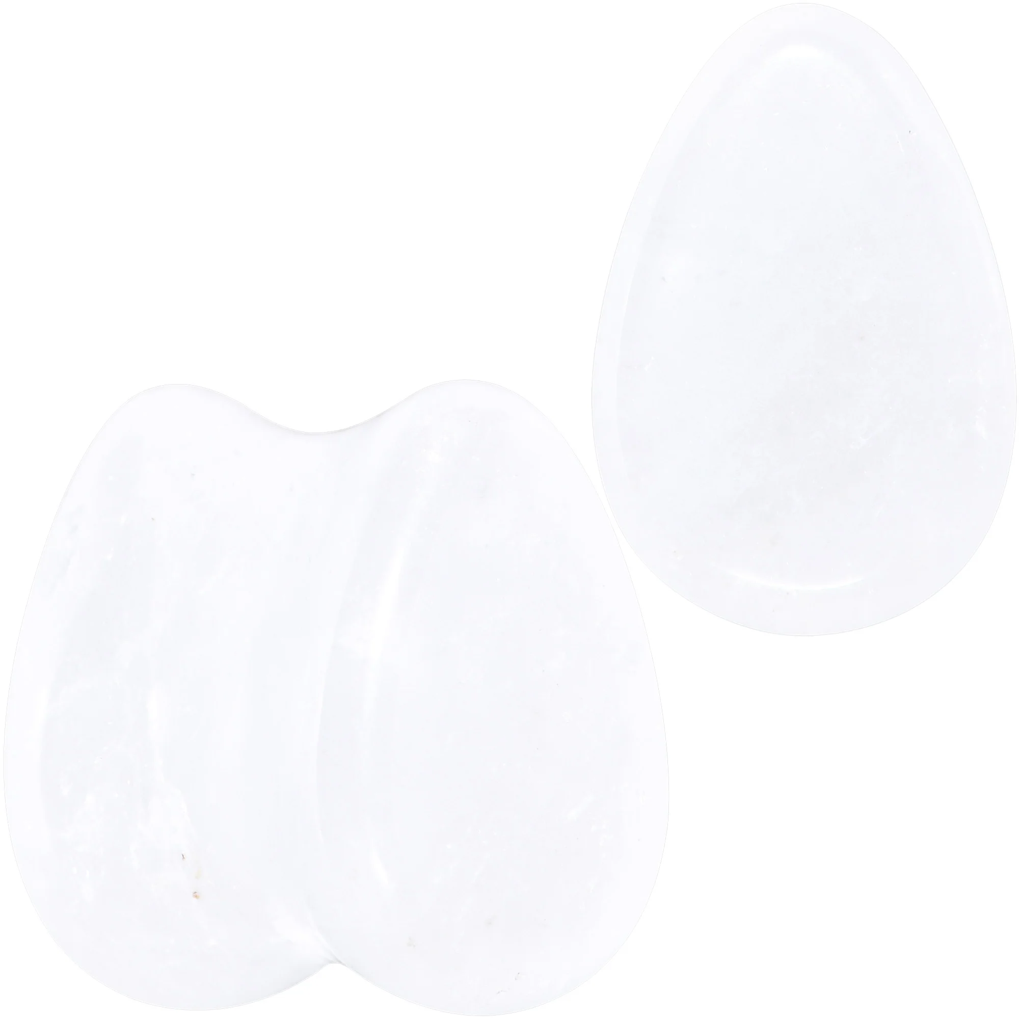 White Cloudy Quartz Drop Saddle Plug Set - Image 8
