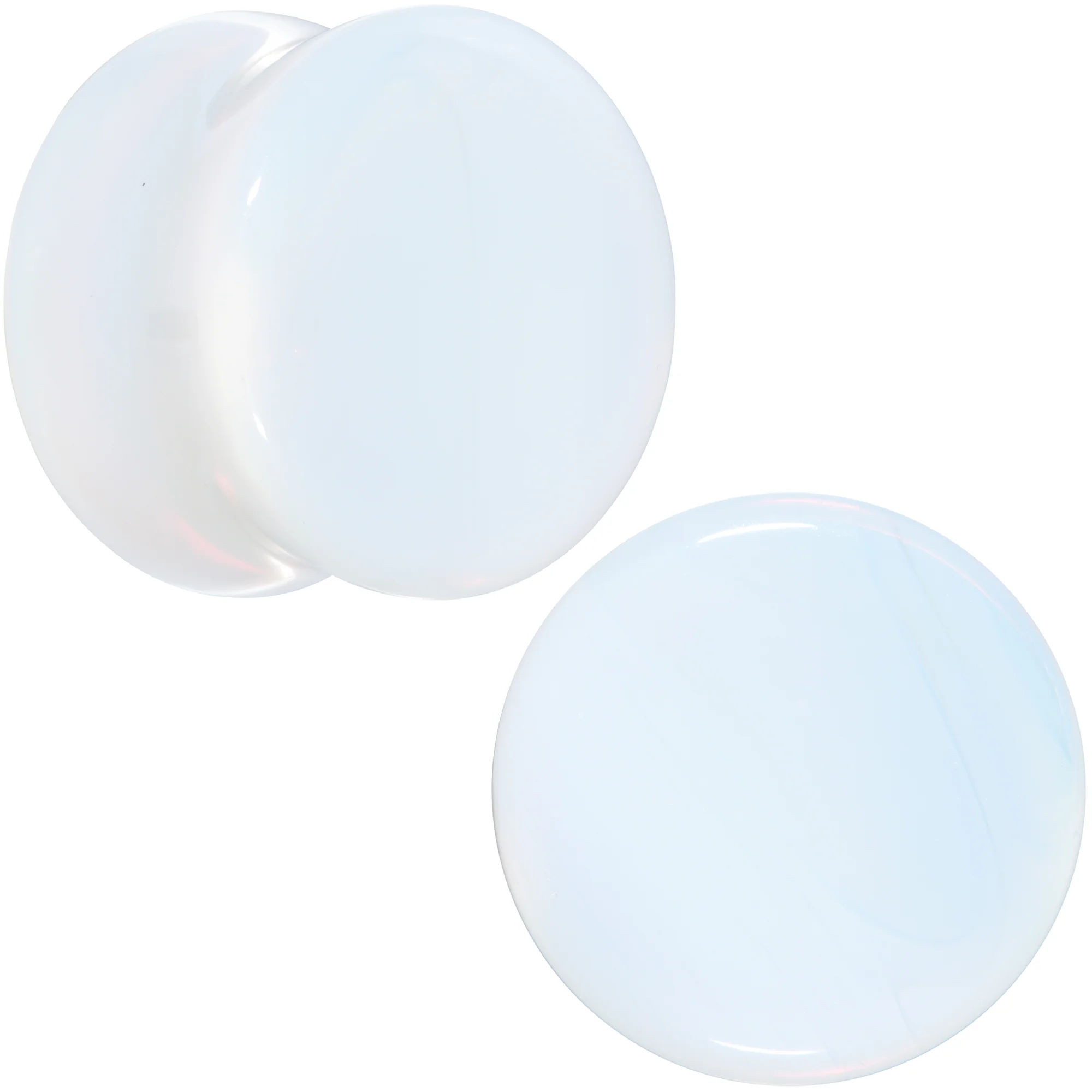 White Opalite Double Flare Plug Set - Image 15