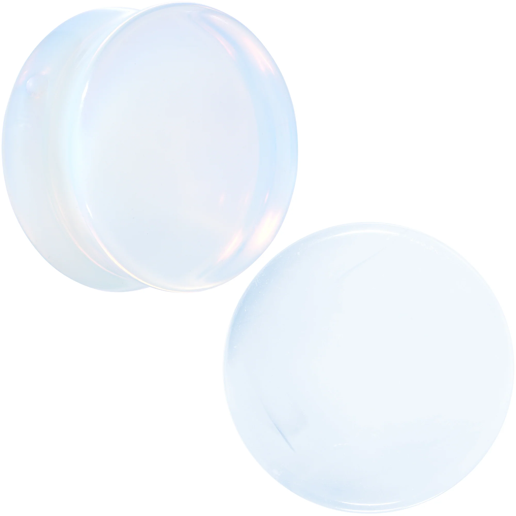 White Opalite Double Flare Plug Set - Image 20