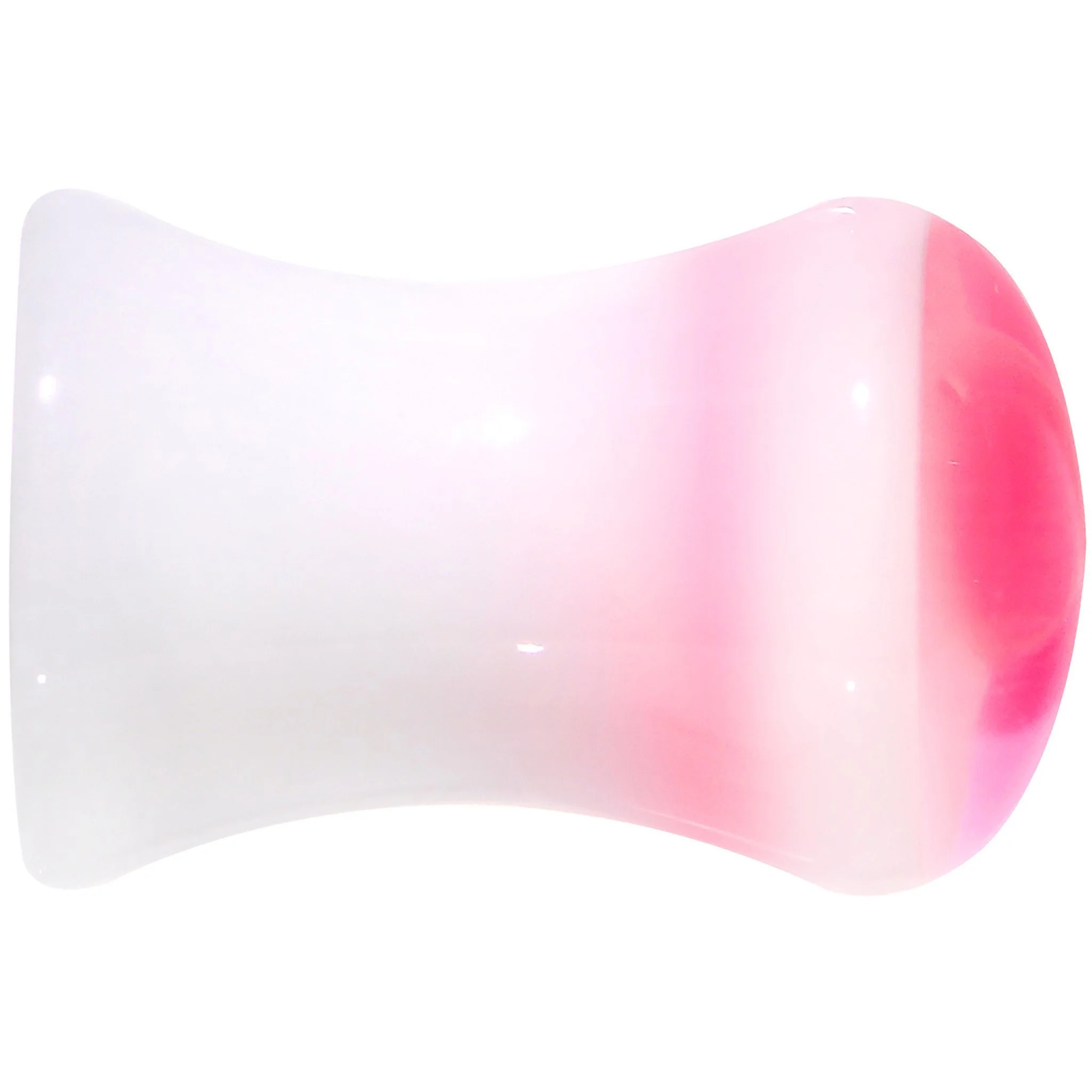 White Pink Acrylic Set Sail Nautical Anchor Saddle Plug Available in Sizes 6mm to 20mm - Image 2
