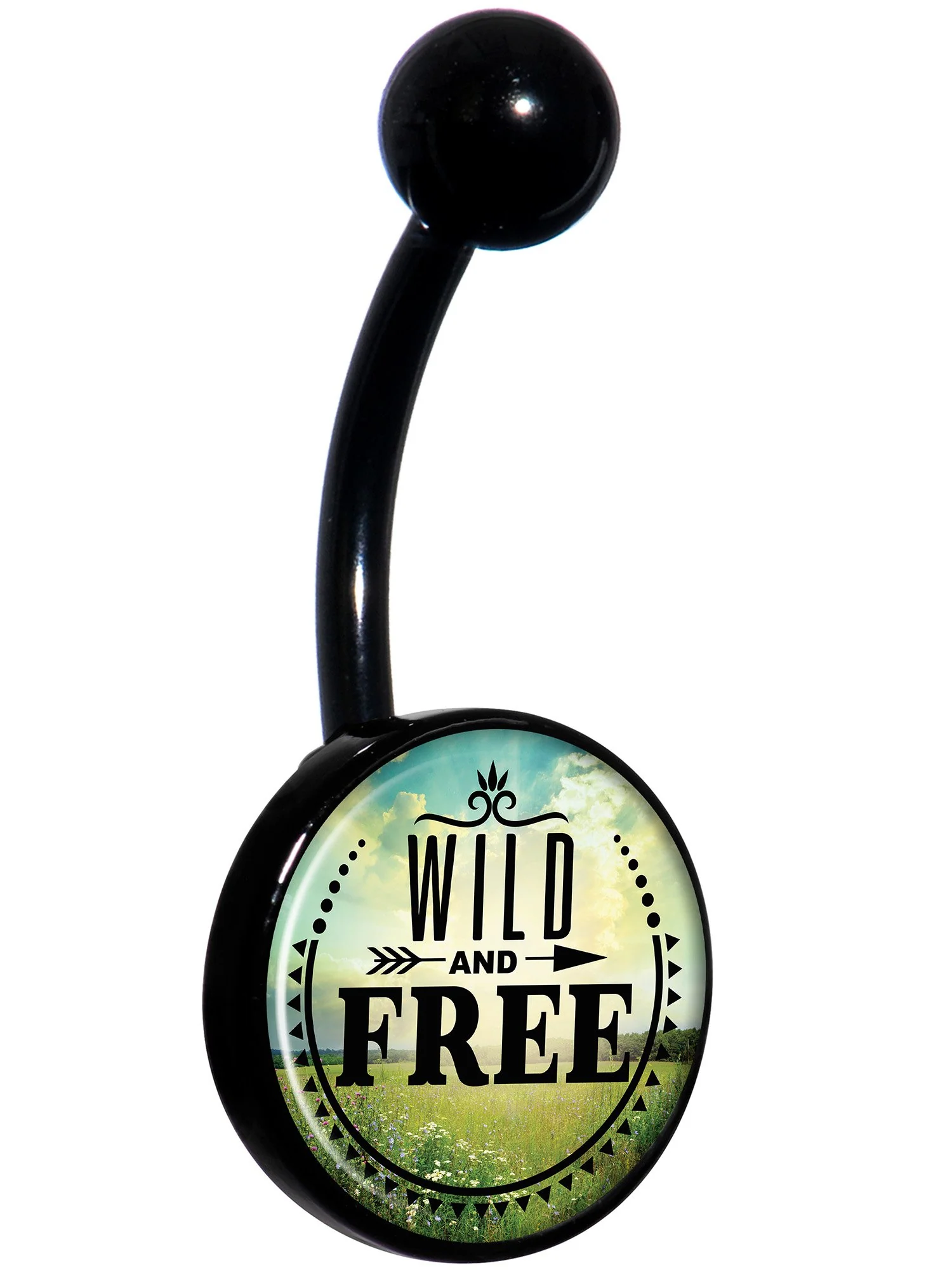 Wild and Free Black Belly Ring - Image 4