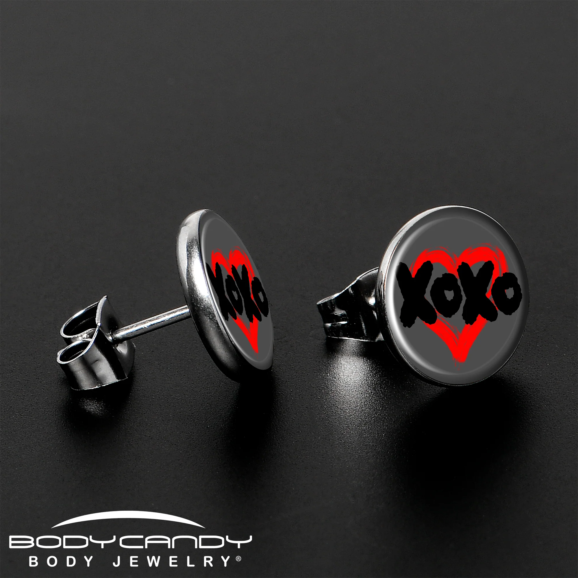 XOXO Heart Stud Earrings by Onyx O - Image 3
