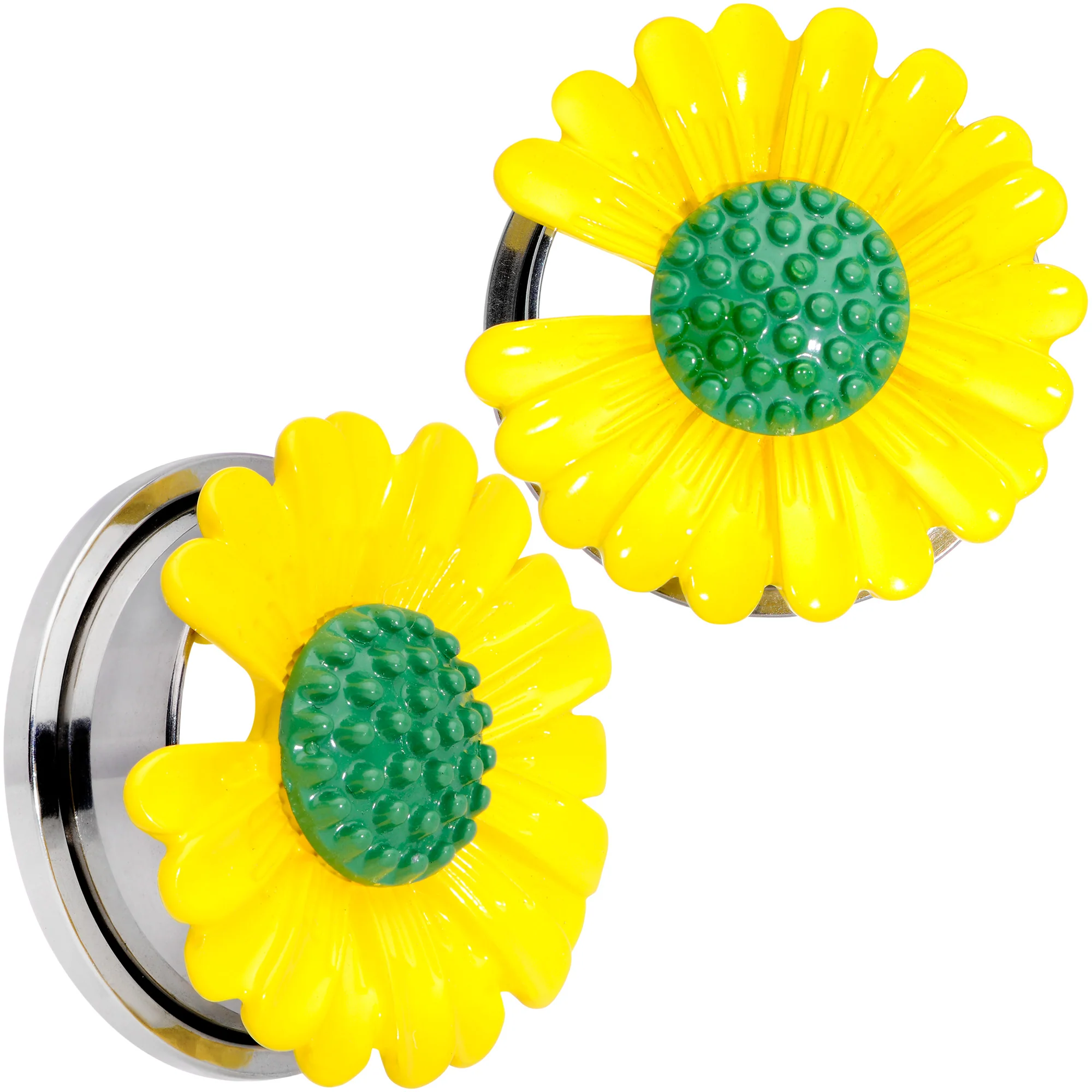 Yellow Daisy Flower Screw Fit Plug Set - Image 13