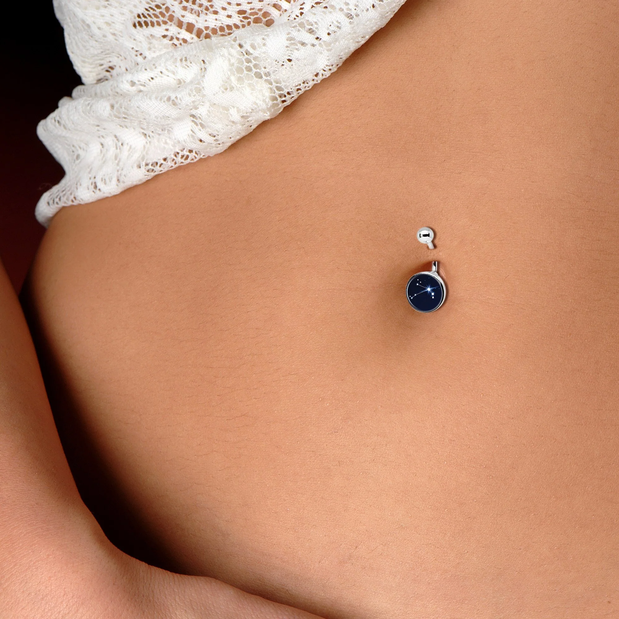 Zodiac Constellation Aries Belly Ring - Image 5
