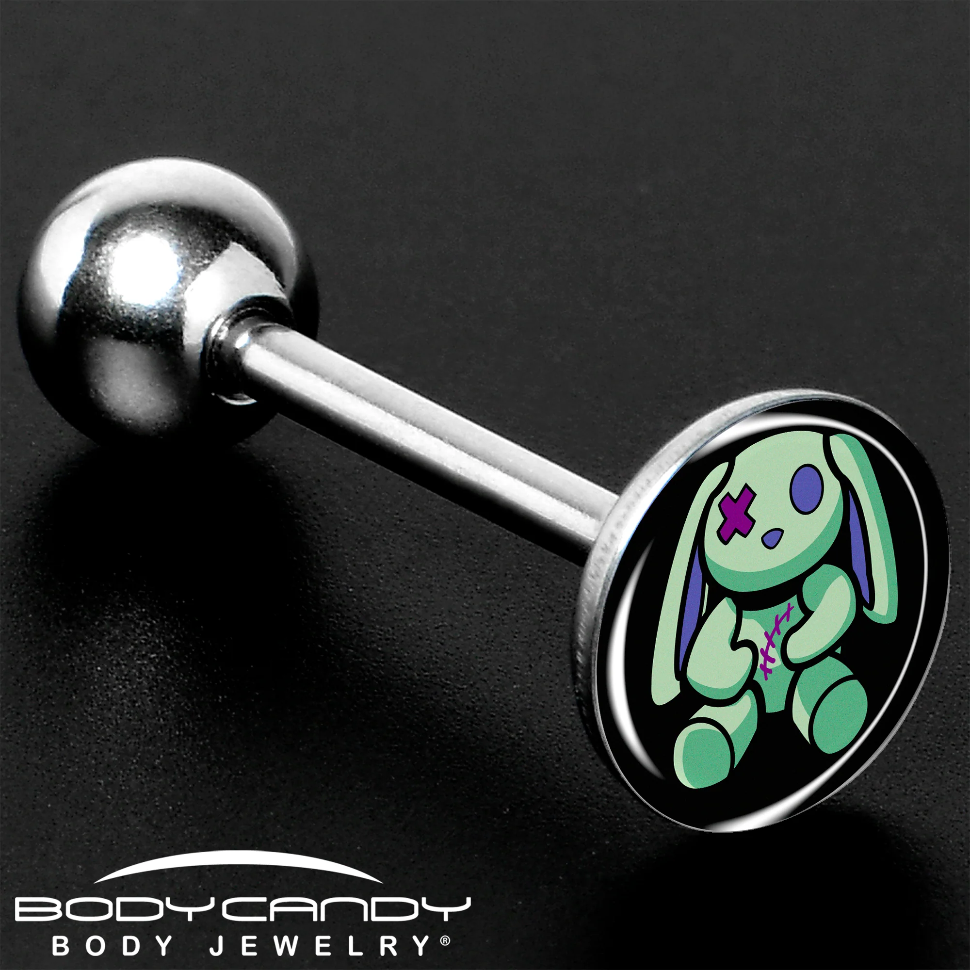 Zombie Bunny Barbell Tongue Ring by Onyx O - Image 8